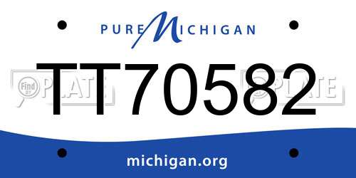 TT70582 Michigan License Plate