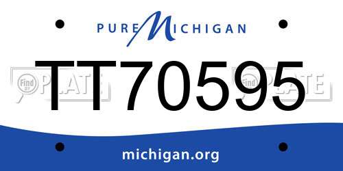 TT70595 Michigan License Plate