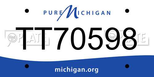 TT70598 Michigan License Plate