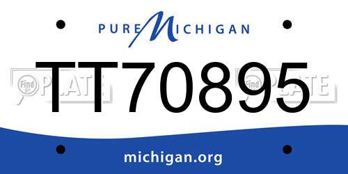 TT70895 Michigan License Plate