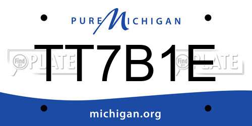 TT7B1E Michigan License Plate