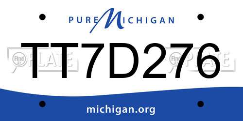TT7D276 Michigan License Plate