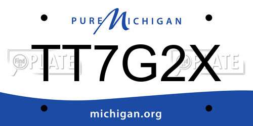 TT7G2X Michigan License Plate