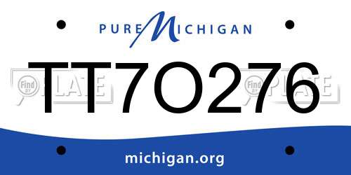 TT7O276 Michigan License Plate