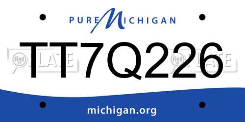 TT7Q226 Michigan License Plate