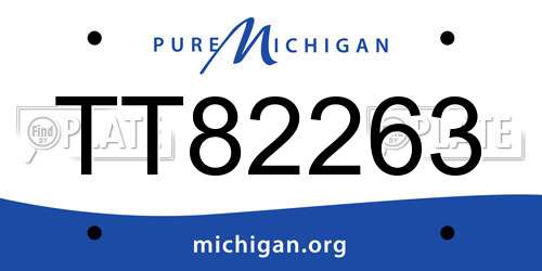 TT82263 Michigan License Plate
