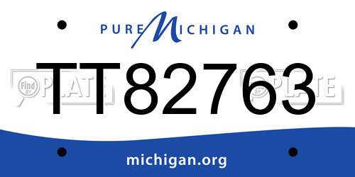 TT82763 Michigan License Plate