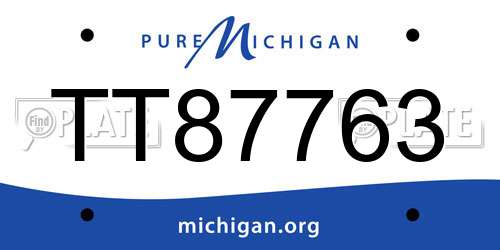 TT87763 Michigan License Plate