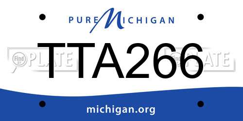 TTA266 Michigan License Plate