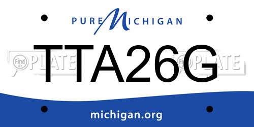 TTA26G Michigan License Plate
