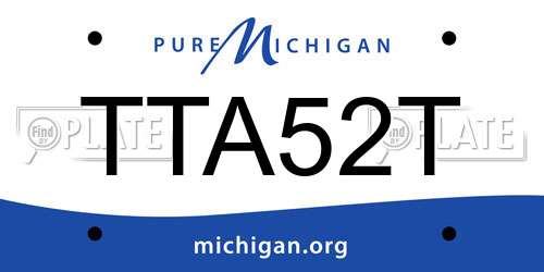 TTA52T Michigan License Plate