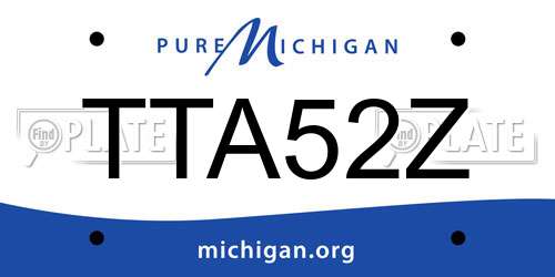 TTA52Z Michigan License Plate
