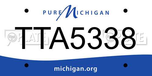 TTA5338 Michigan License Plate