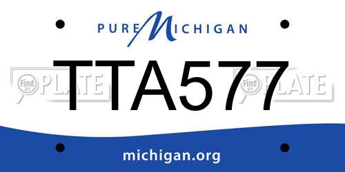 TTA577 Michigan License Plate