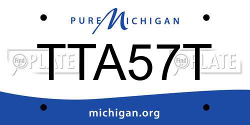 TTA57T Michigan License Plate