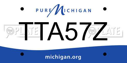 TTA57Z Michigan License Plate
