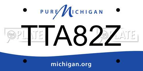 TTA82Z Michigan License Plate