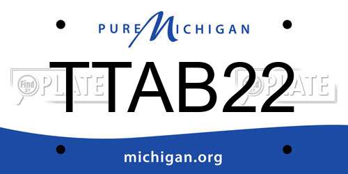 TTAB22 Michigan License Plate