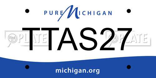 TTAS27 Michigan License Plate