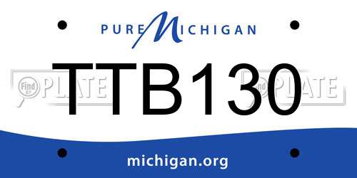 TTB130 Michigan License Plate