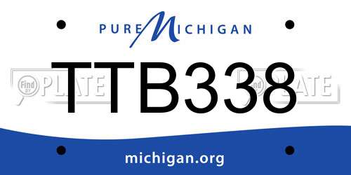 TTB338 Michigan License Plate