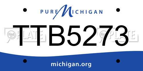 TTB5273 Michigan License Plate