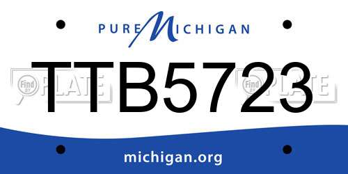 TTB5723 Michigan License Plate