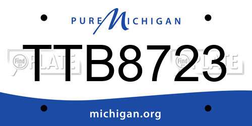 TTB8723 Michigan License Plate