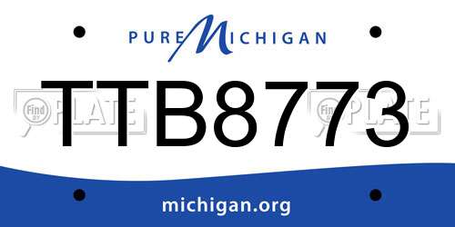 TTB8773 Michigan License Plate