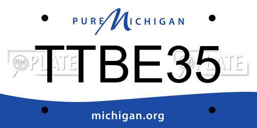 TTBE35 Michigan License Plate