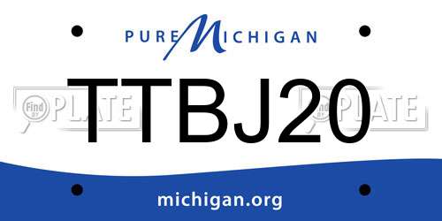 TTBJ20 Michigan License Plate