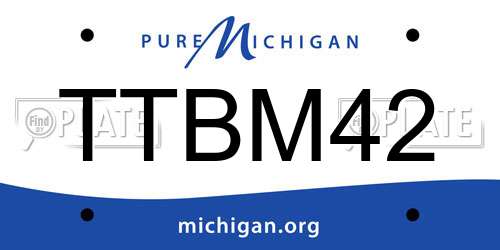 TTBM42 Michigan License Plate