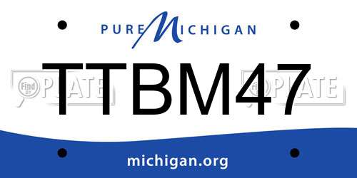 TTBM47 Michigan License Plate