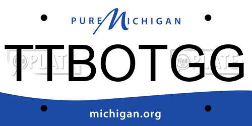 TTBOTGG Michigan License Plate