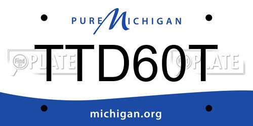 TTD60T Michigan License Plate