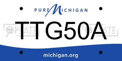 TTG50A Michigan License Plate