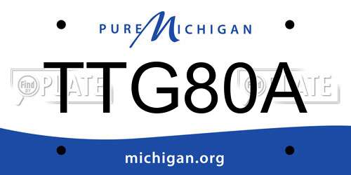 TTG80A Michigan License Plate