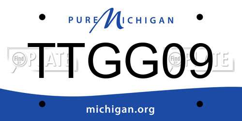 TTGG09 Michigan License Plate