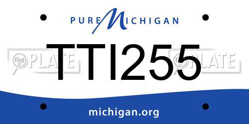 TTI255 Michigan License Plate