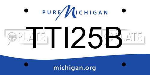 TTI25B Michigan License Plate