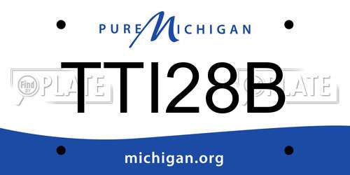 TTI28B Michigan License Plate