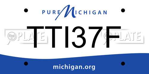 TTI37F Michigan License Plate