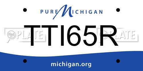 TTI65R Michigan License Plate