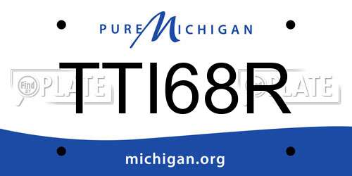 TTI68R Michigan License Plate