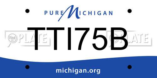TTI75B Michigan License Plate