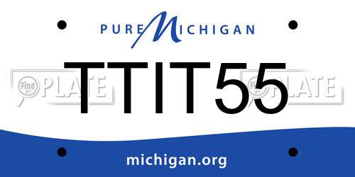 TTIT55 Michigan License Plate