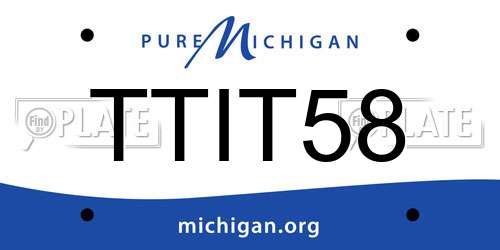 TTIT58 Michigan License Plate