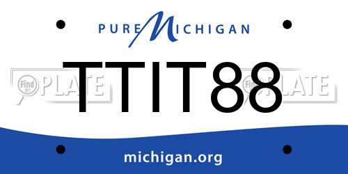 TTIT88 Michigan License Plate