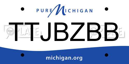 TTJBZBB Michigan License Plate