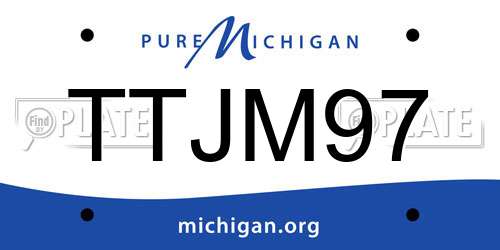 TTJM97 Michigan License Plate